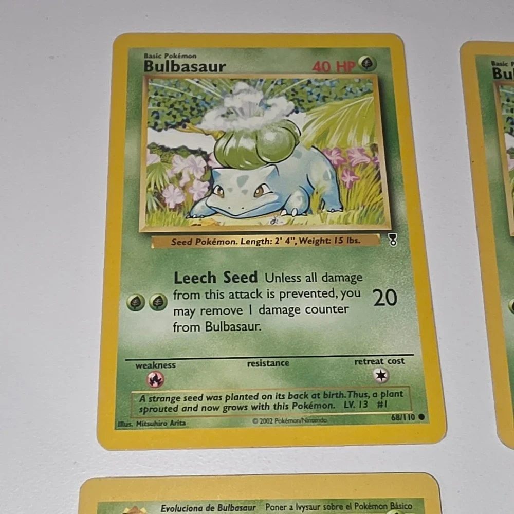 Pokemon Card Lot Bulbasaur Legendary Collection Base 2 Spanish Ivysaur 4 Cards